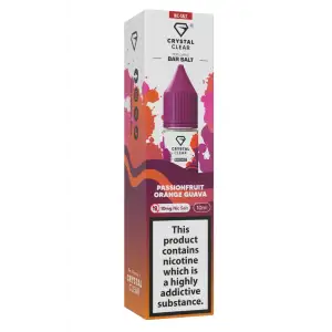 Passionfruit Orange Guava Nic Salt E-Liquid by Crystal Clear Bar Salts 10ml